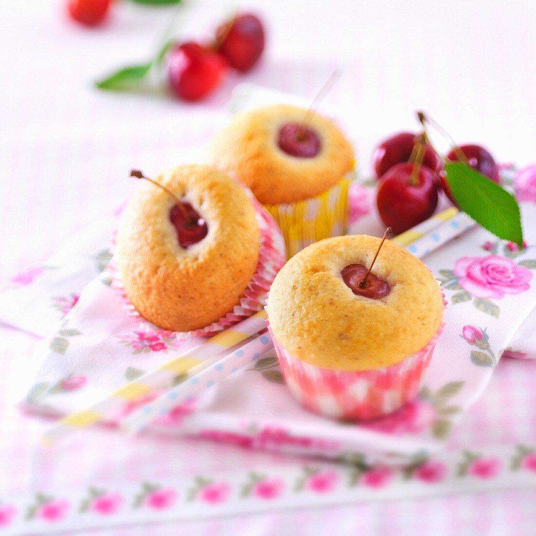 Moist cherry cupcakes