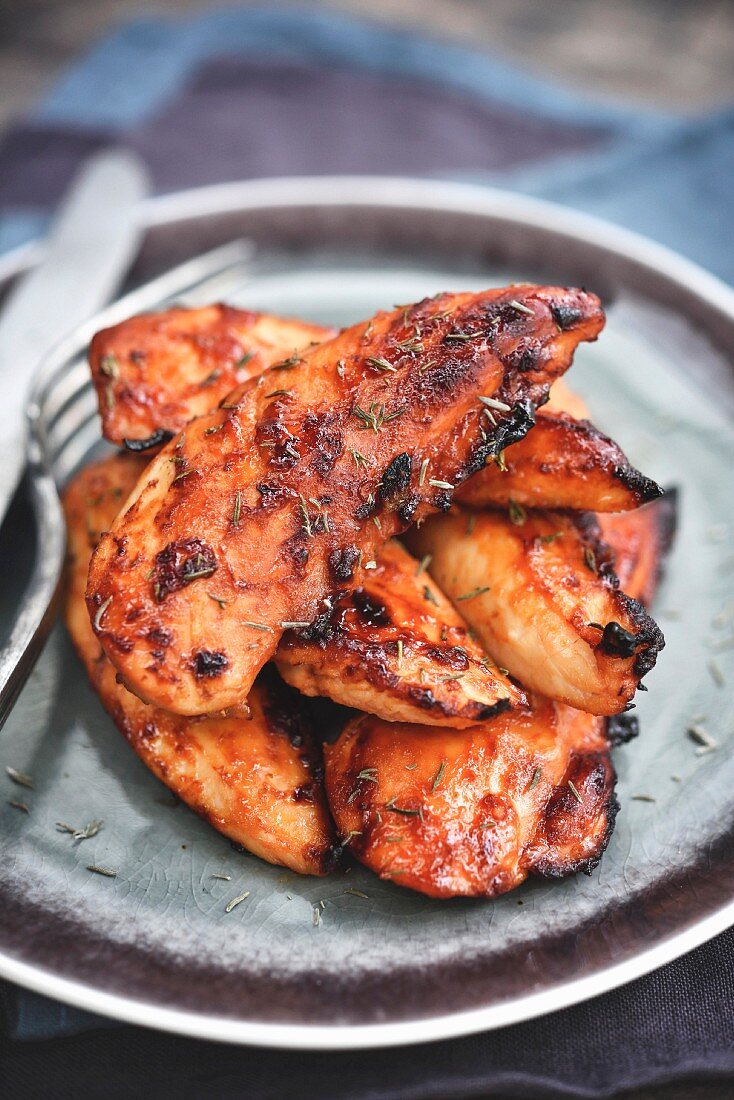 Caramelized chicken breasts