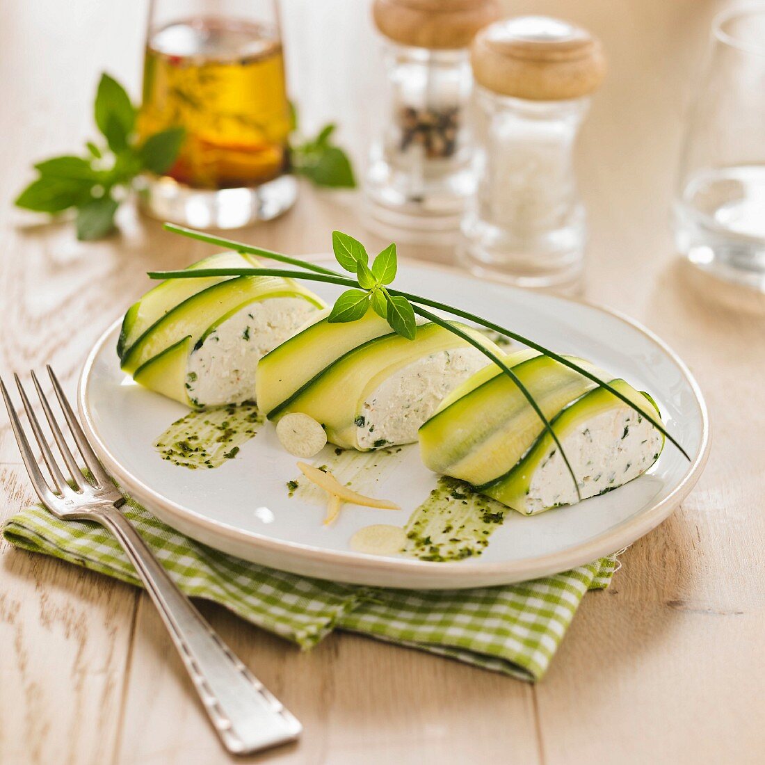 Courgette,Fromage Frais And Herb Cannellonis