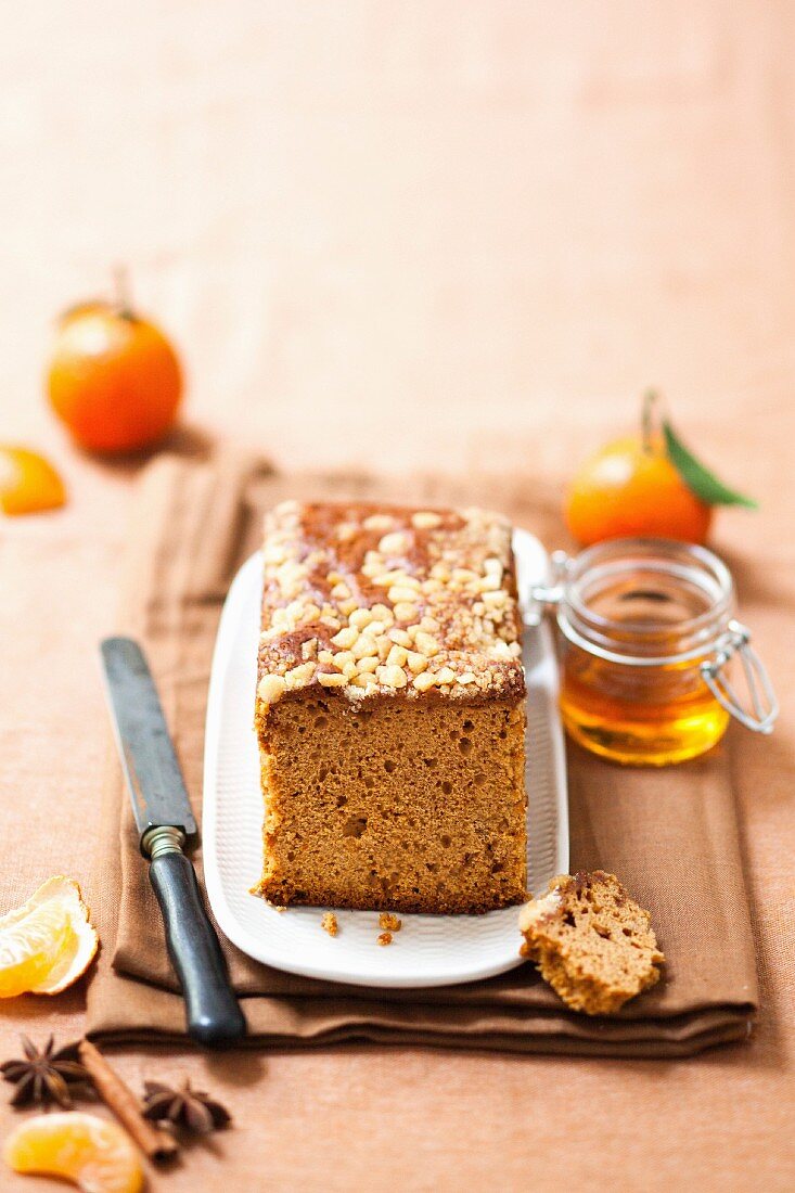 Honigkuchen mit Mandarinen