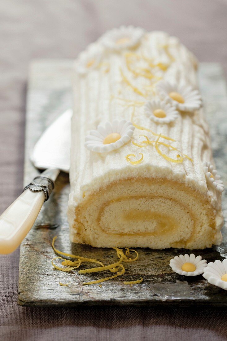 Easter Lemon Roll Cake