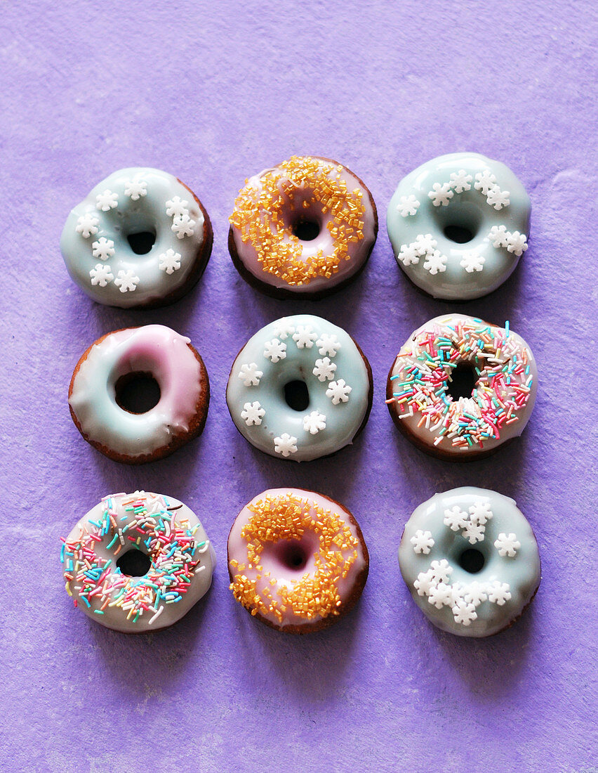 Composition with a variety of donuts