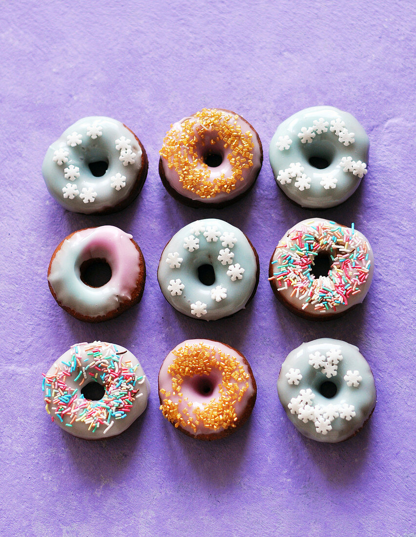 Komposition mit verschiedenen Donuts