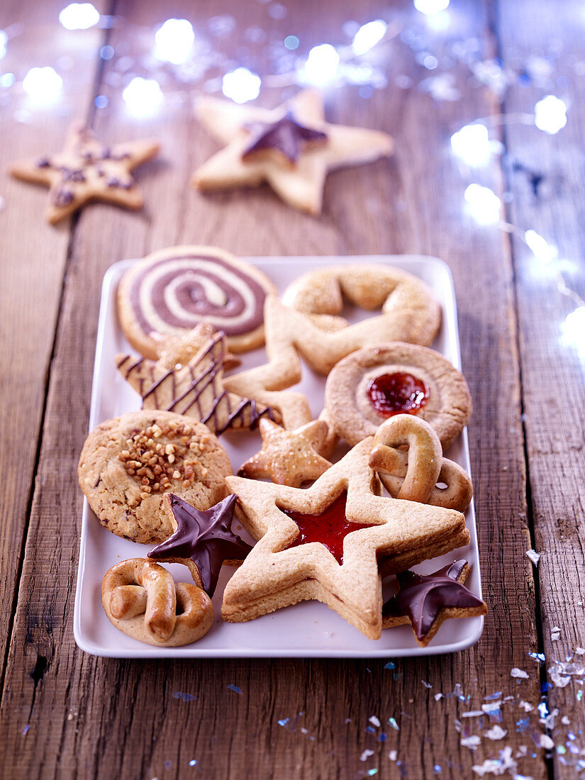 Verschiedene Weihnachtsplätzchen