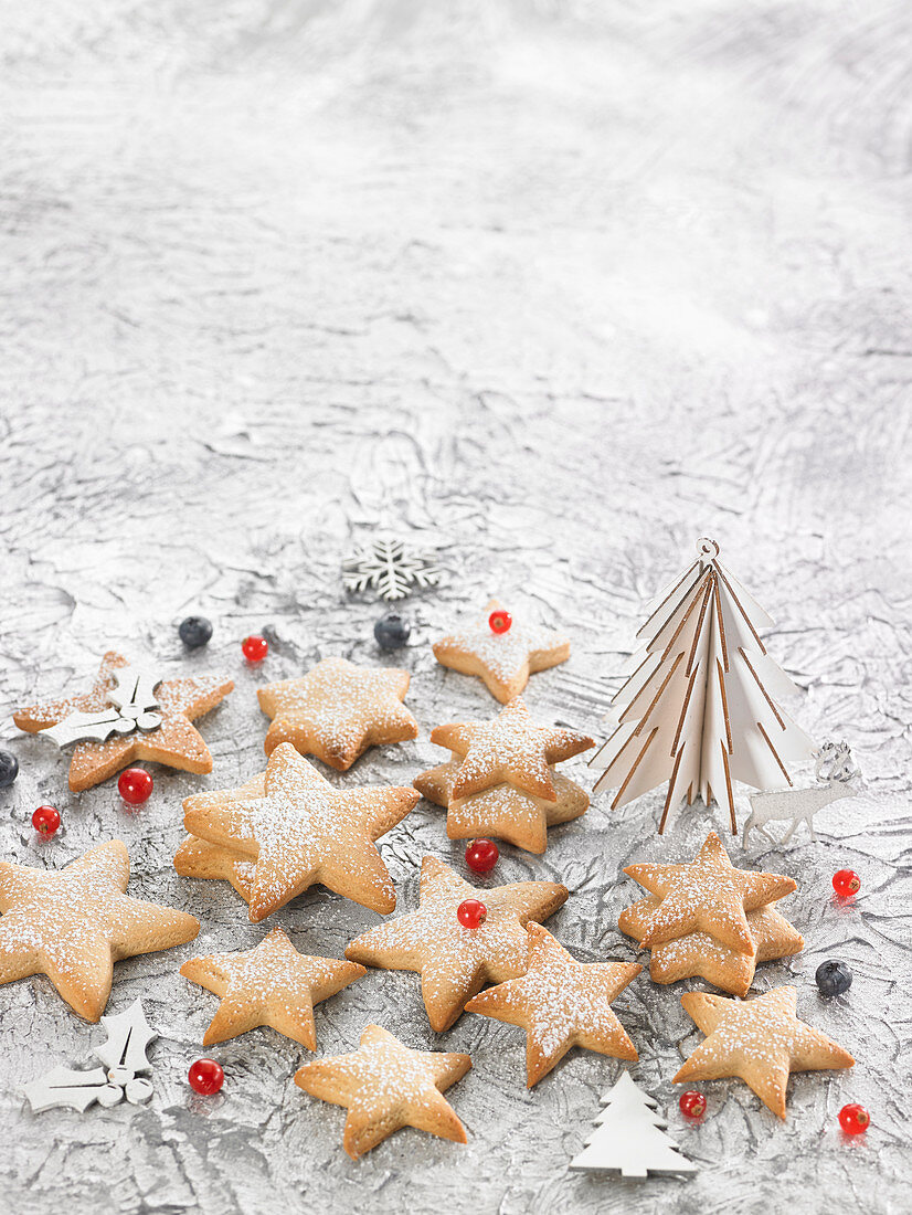 Christmas star-shaped biscuits