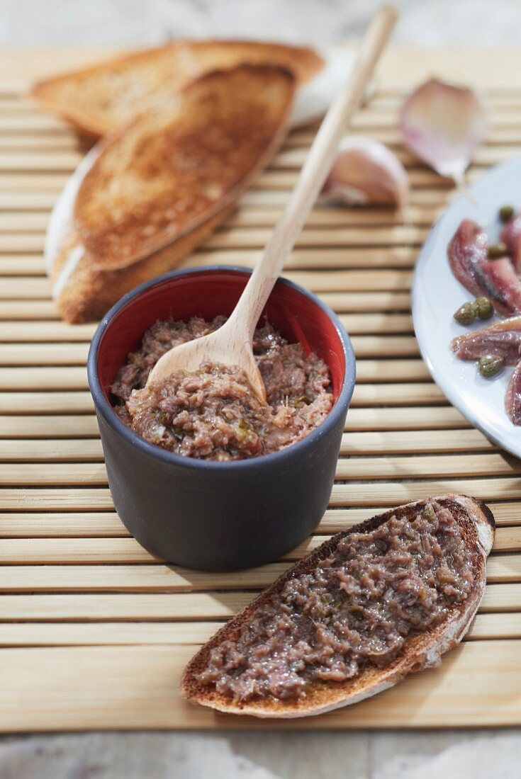 Potted anchovy spread