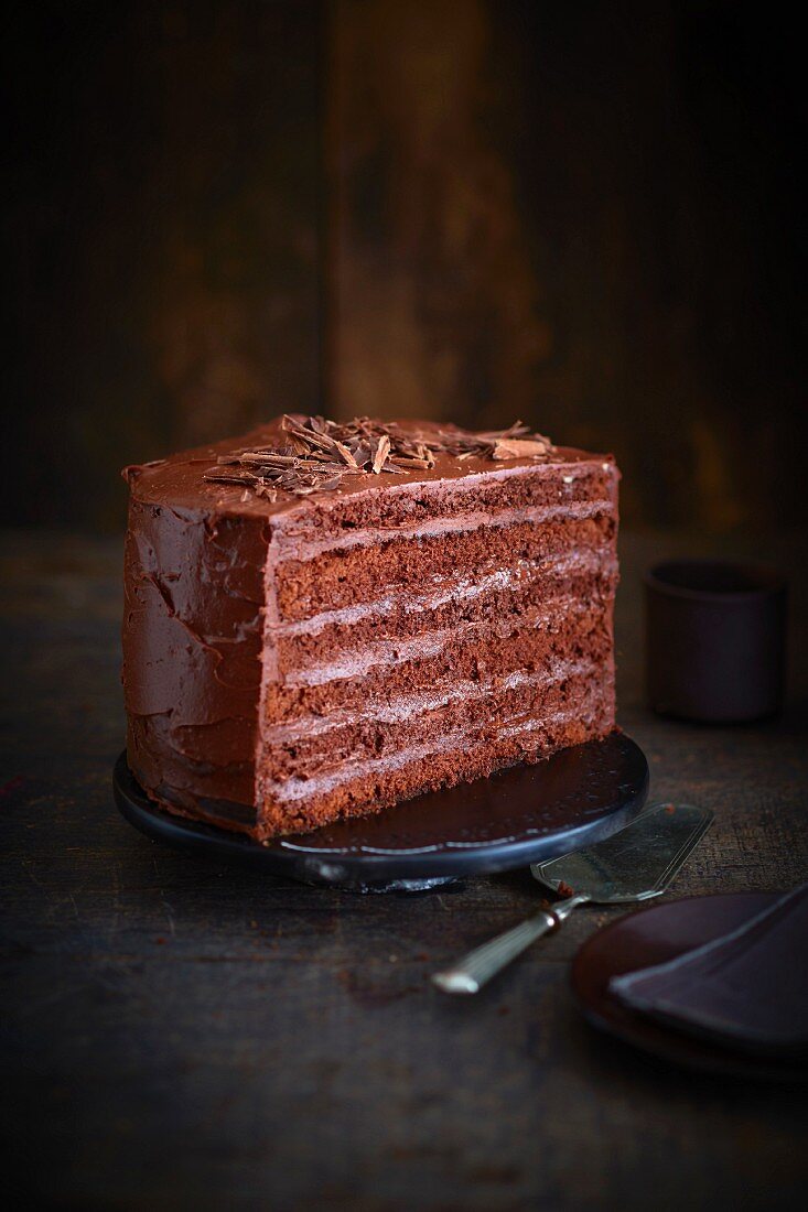 All chocolate layer cake