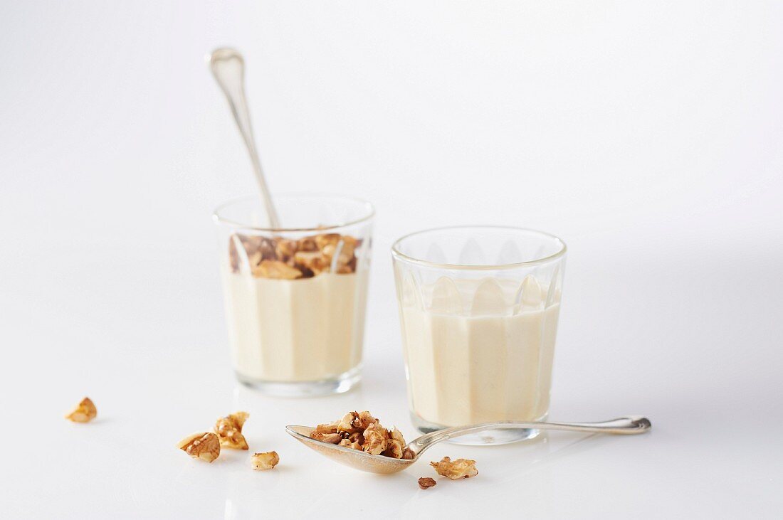 Saint-Marcellin velouté with walnuts