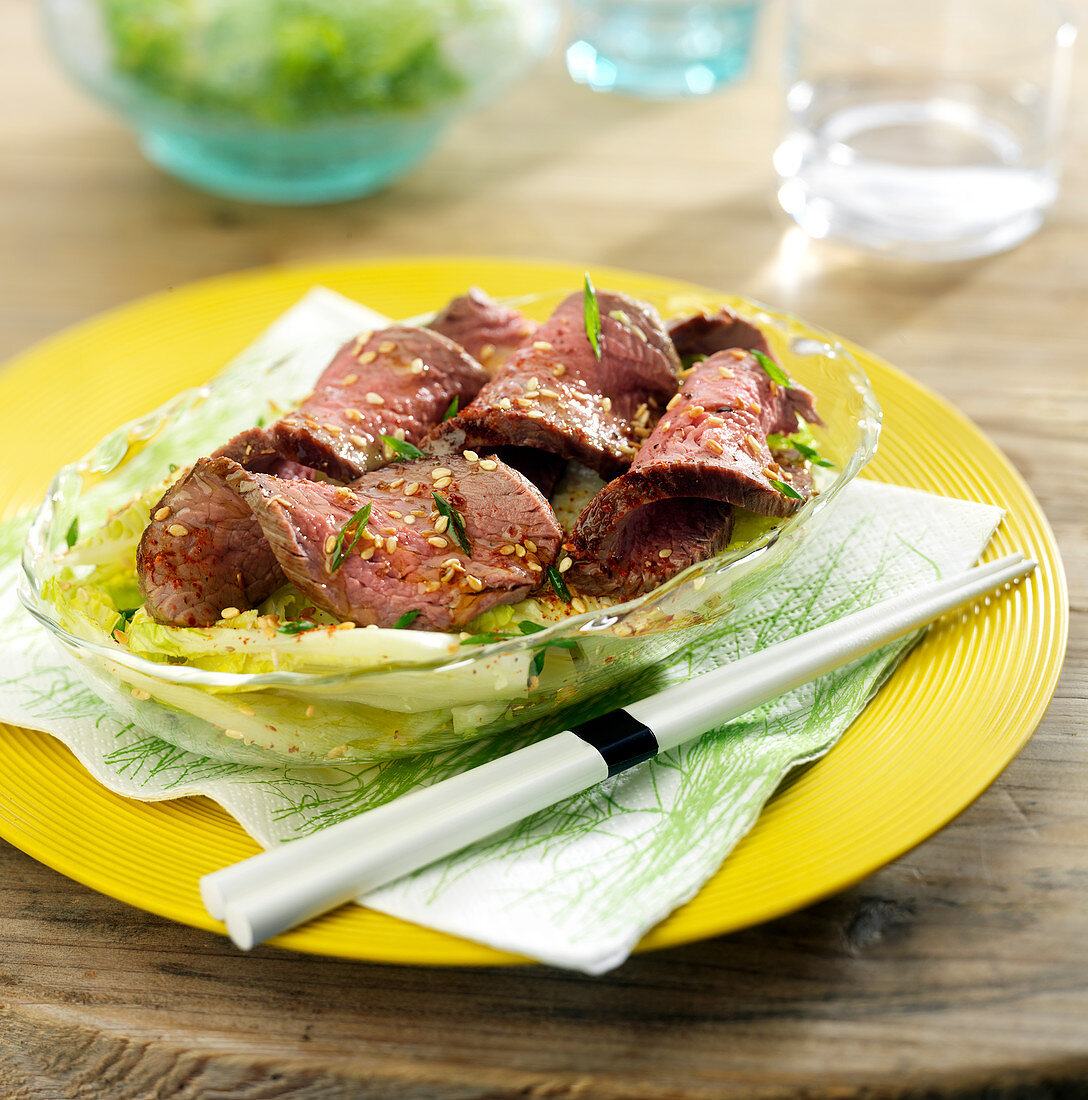 Thai-style thinly sliced beef