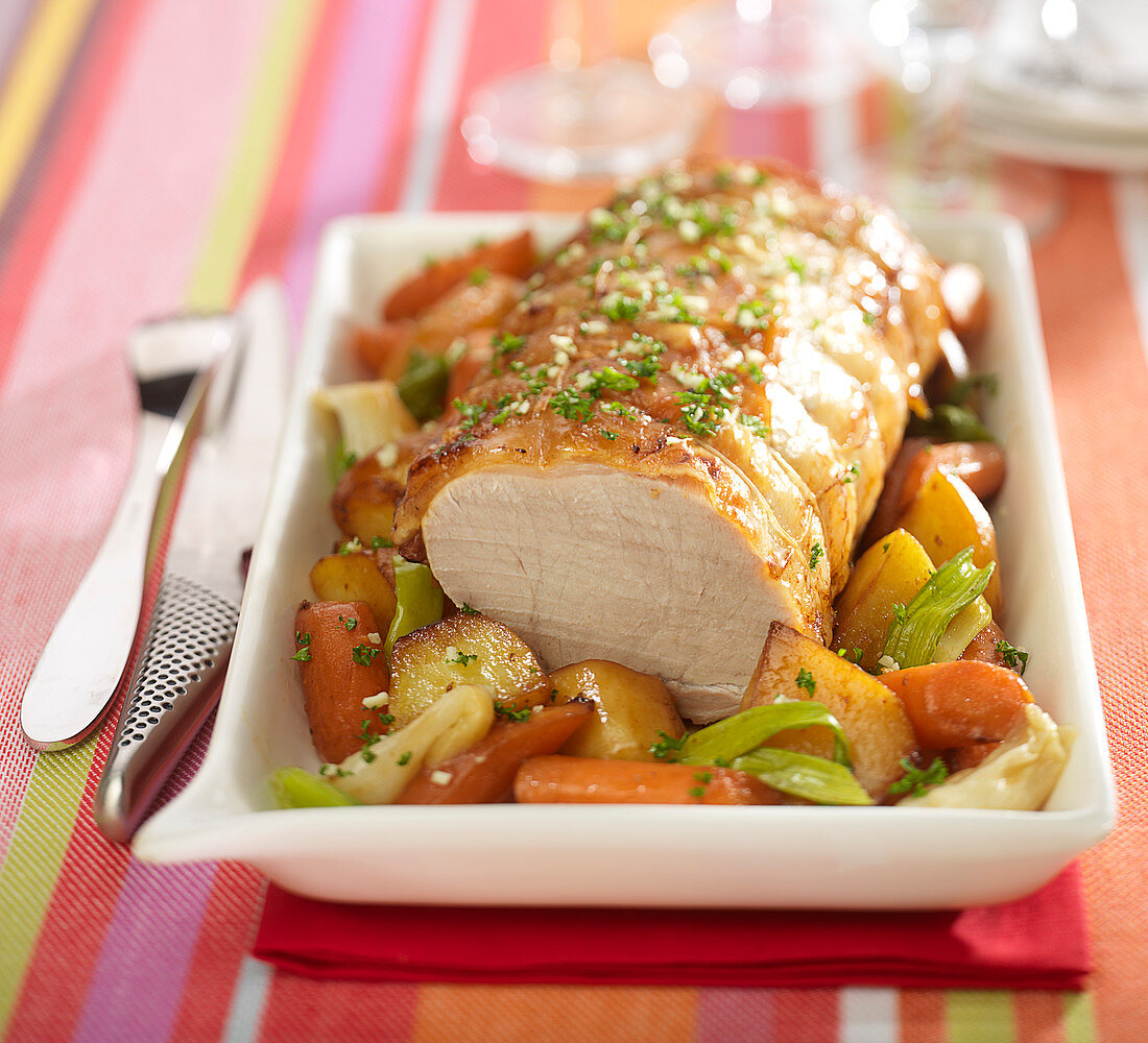 Pork roast with vegetables