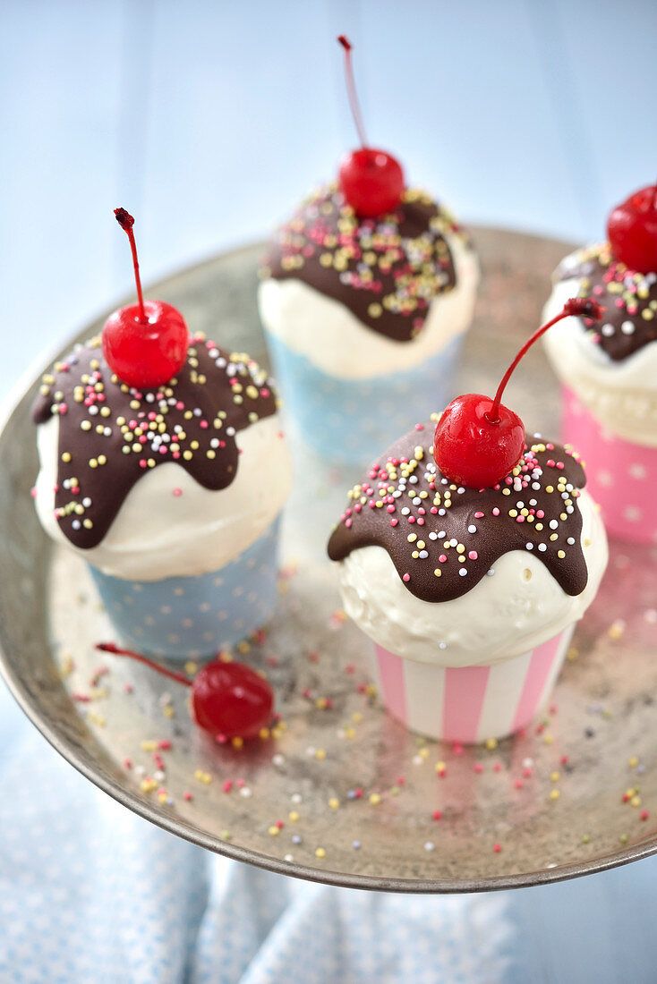 Cupcakes nach Art von Eistüten