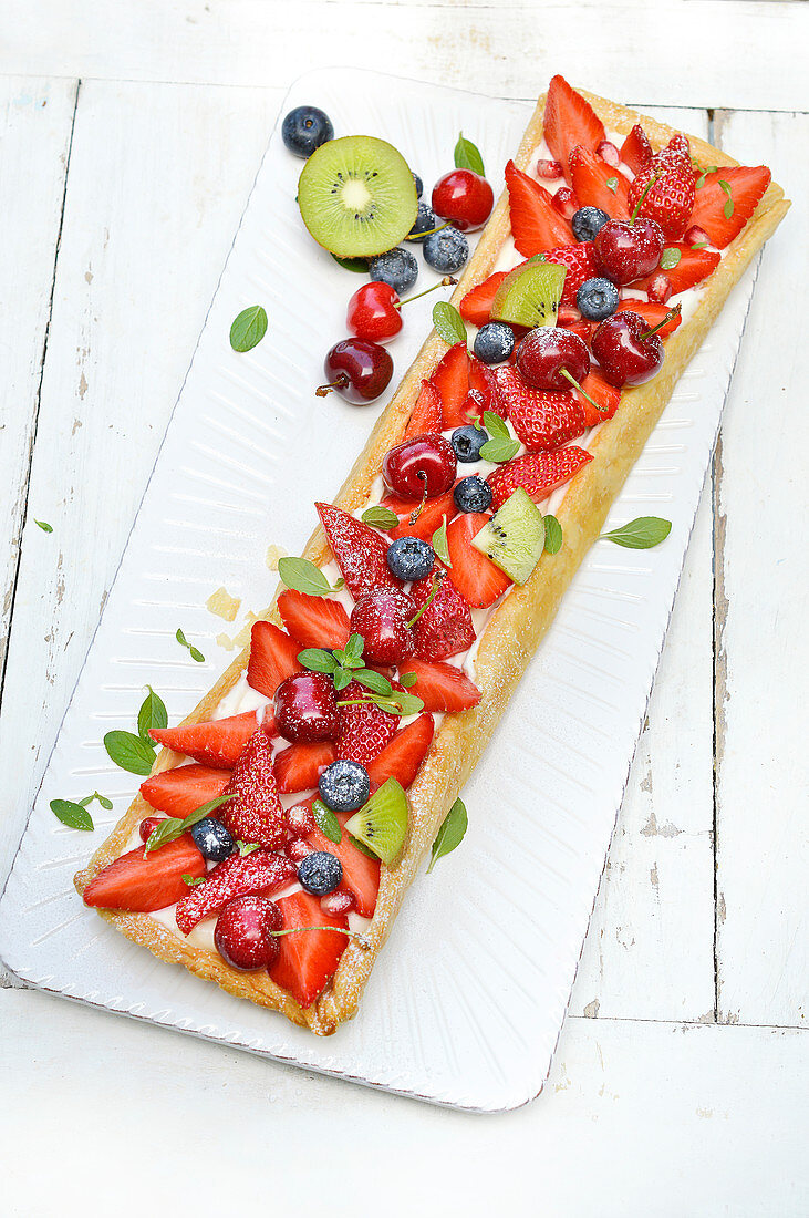 Tutti frutti tart