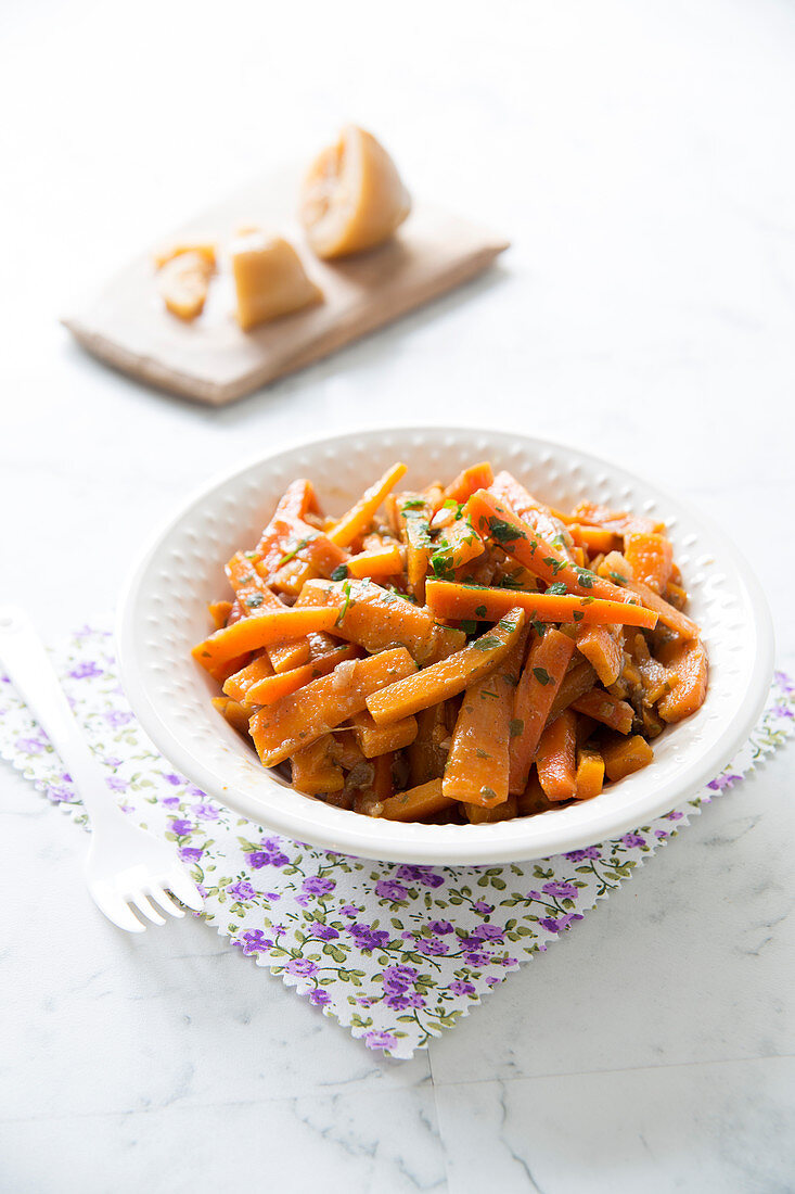 Spicy Carrots With Herbs And Confit Citrus