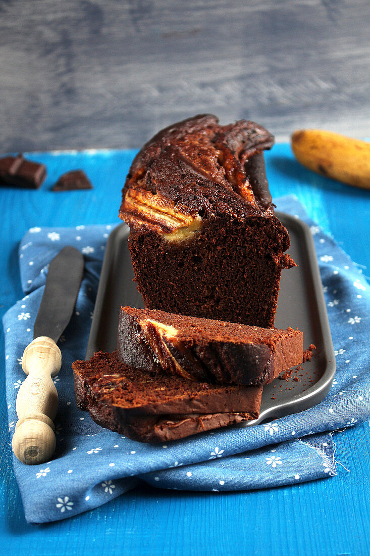 Schoko-Bananen-Kastenkuchen, glutenfrei