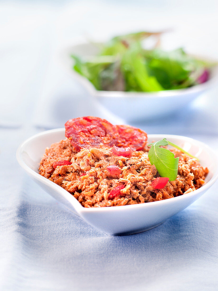 Sardine rillettes with tomato