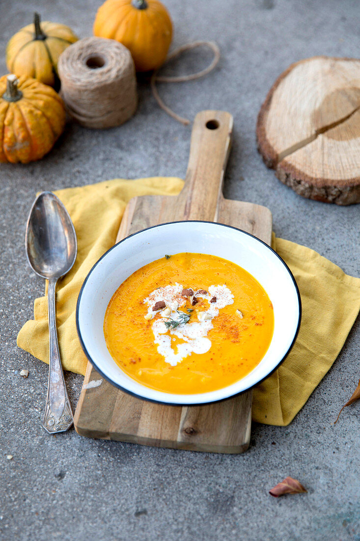 Butternut Squash,Carrot And Coconut Soup