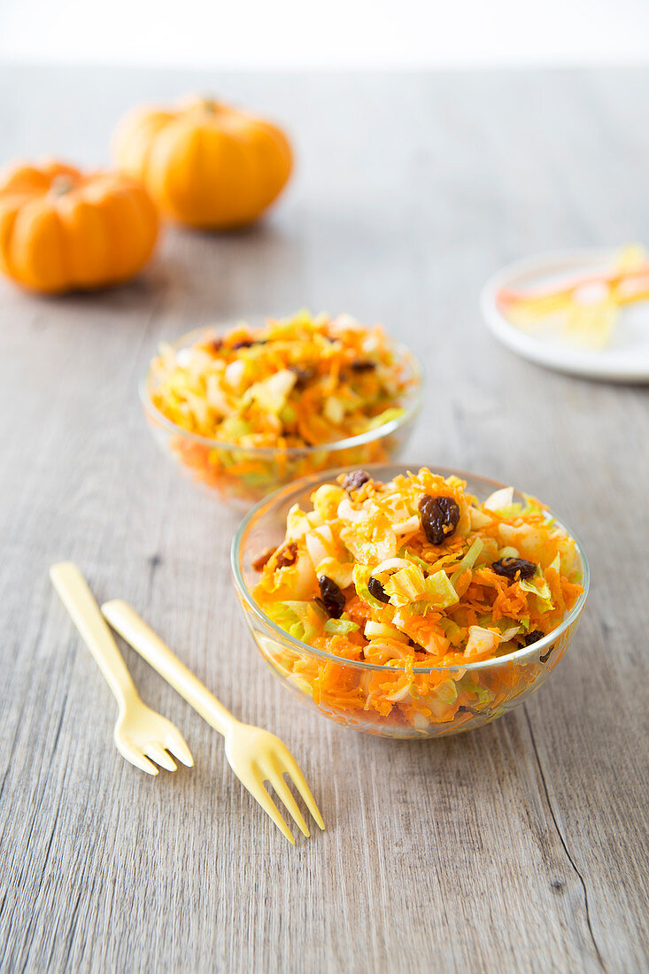 Carrot,Chicory,Celeriac And Raisin Salad