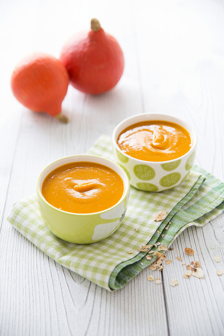 Cream Of Butternut Soup With Chestnut Flakes