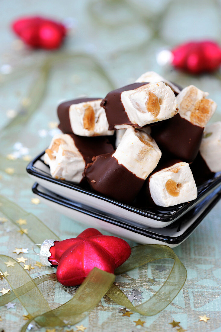 Chocolate And Almond Nougat