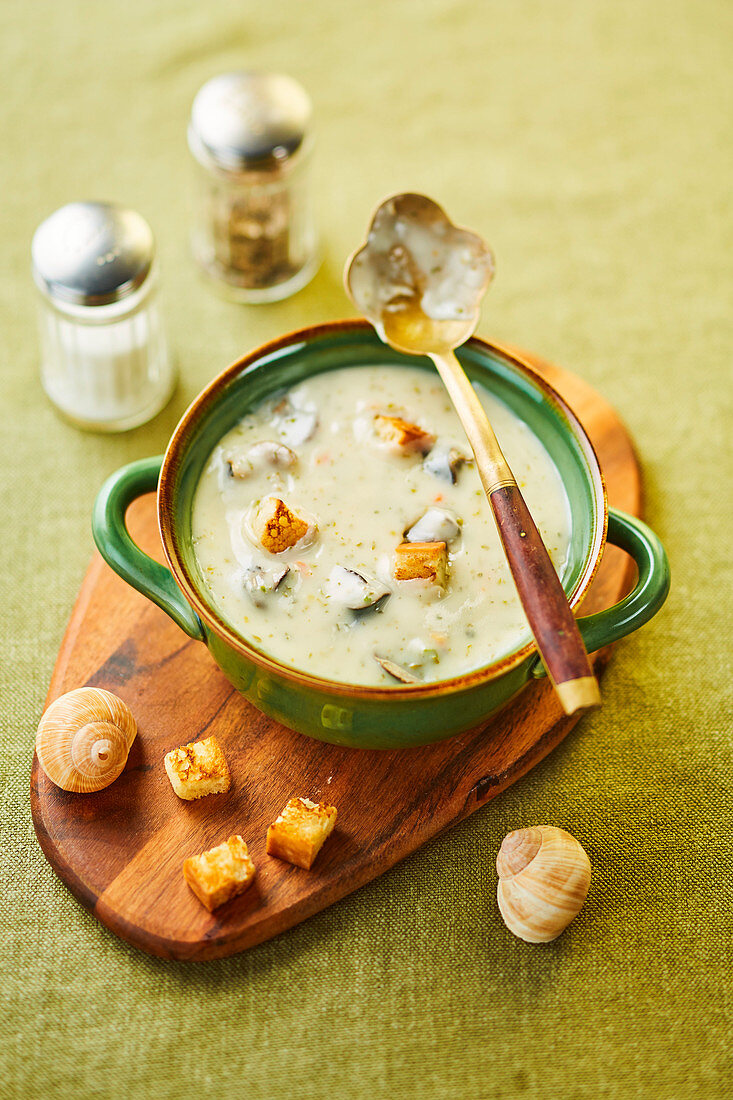 Schneckencremesuppe