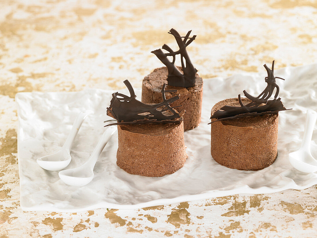 Chocolate mousse timbales