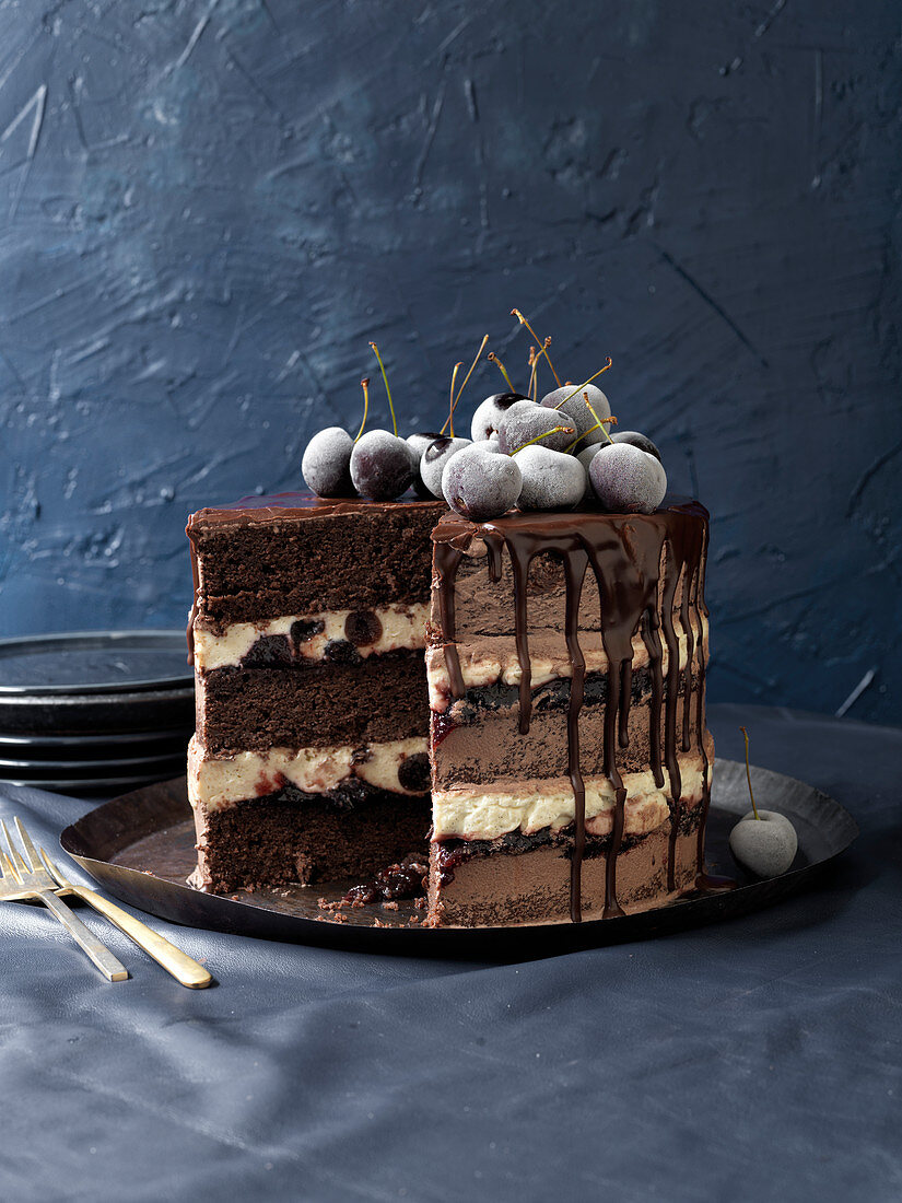 Layer cake black forest style