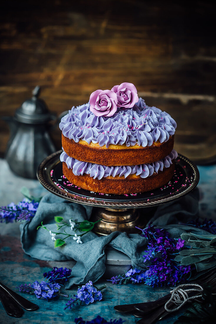 Lavender, Honey And Almond Cake