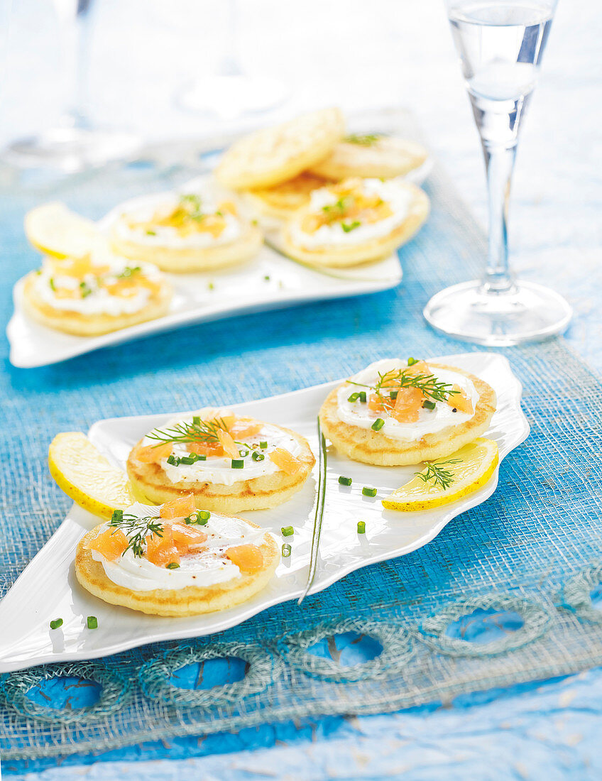 Smoked Salmon Blinis Appetizers