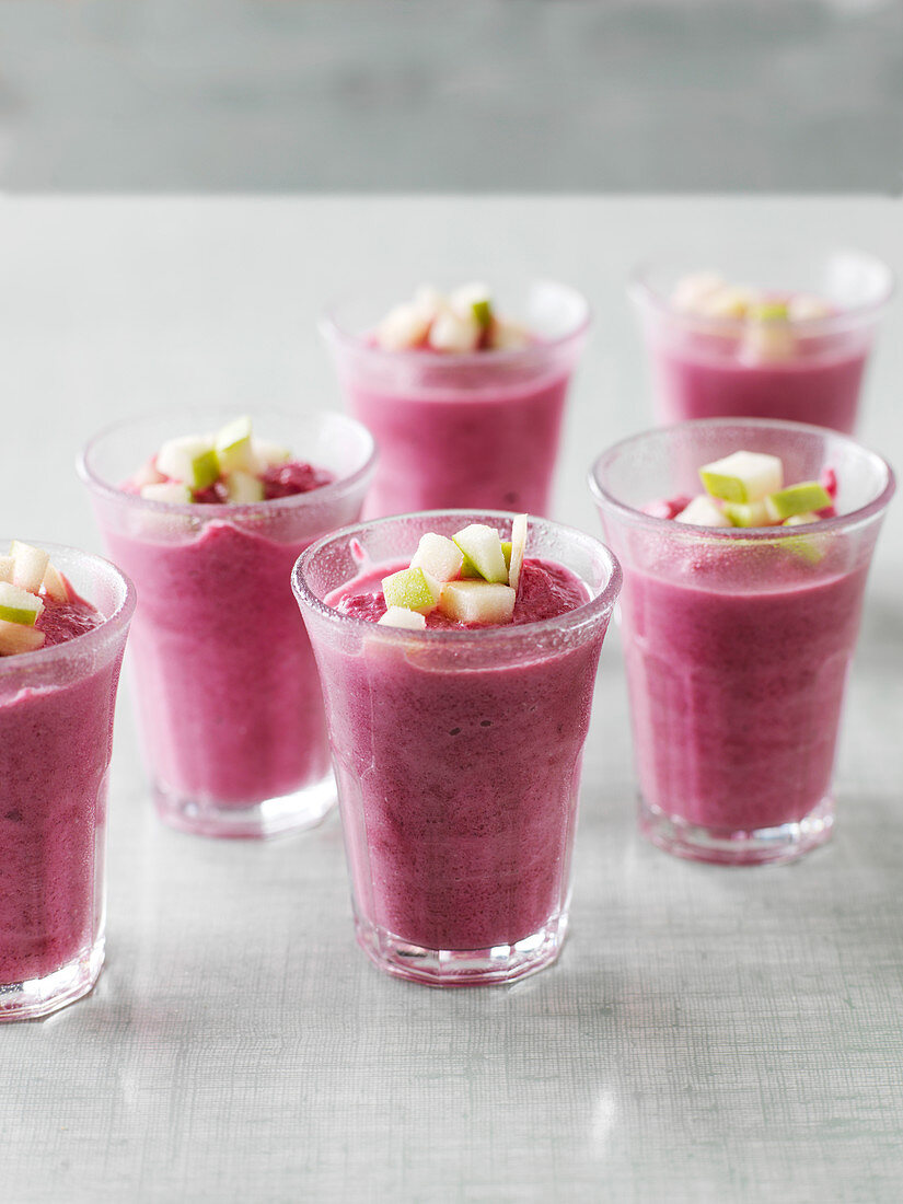 Chilled Cream Of Beetroot Soup With Diced Apple