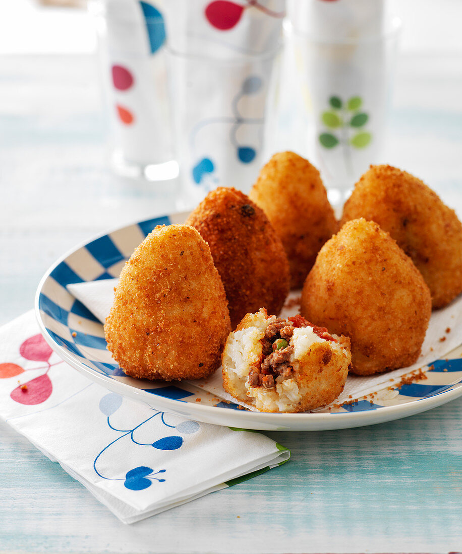 Meat And Pea Arancini