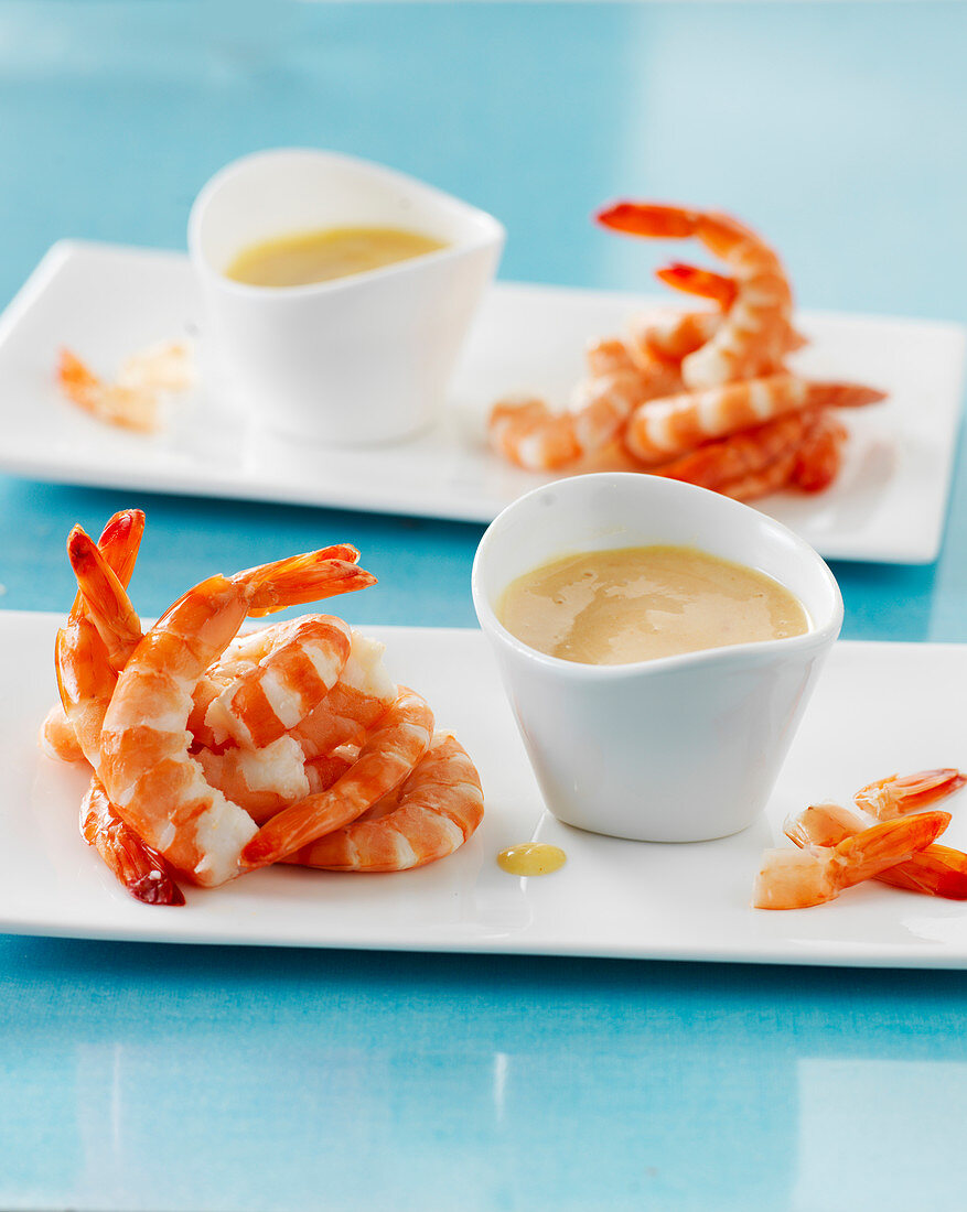 Shrimps With Cocktail Sauce