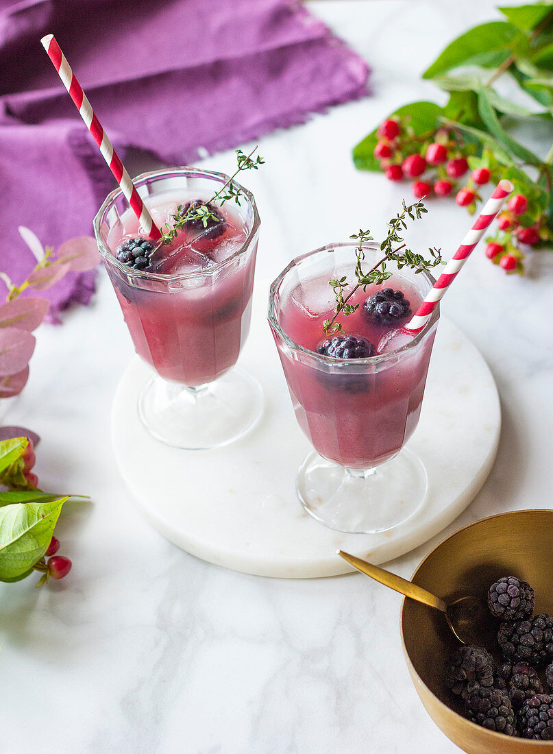 Mocktail, cranberry-blackberry virgin cocktail
