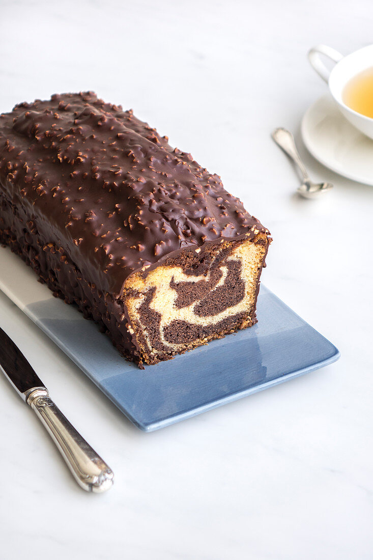 Crushed Almond Marbled Cake