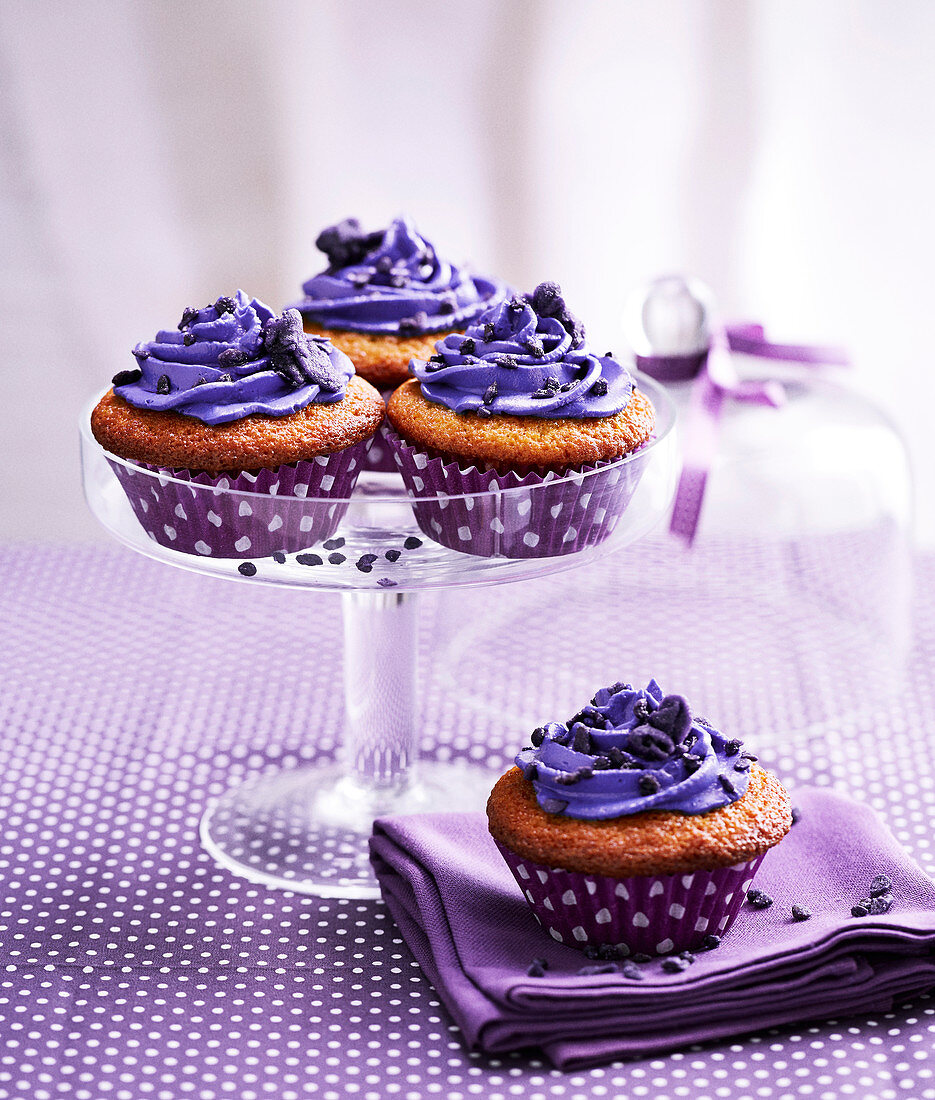 Violet cupcakes