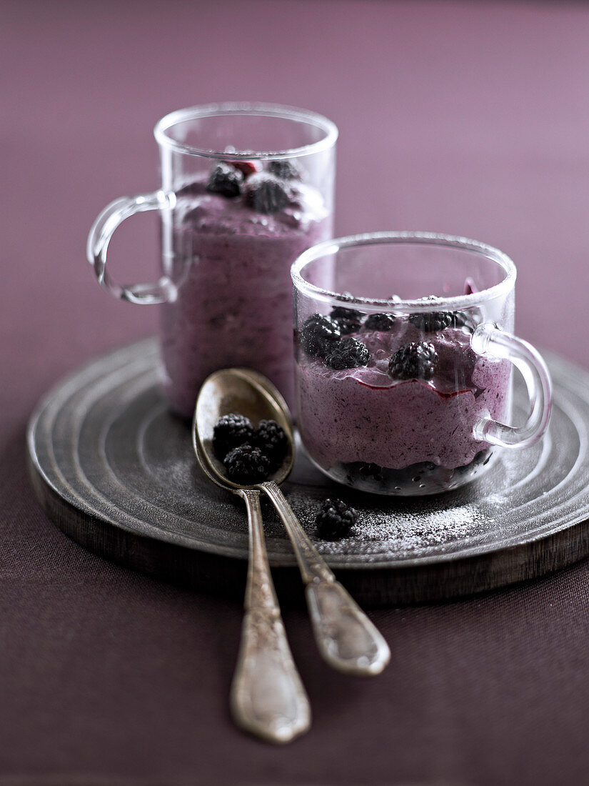 Blackberry mousse