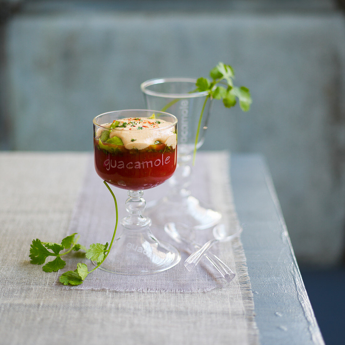 Tabasco mousse with guacamole