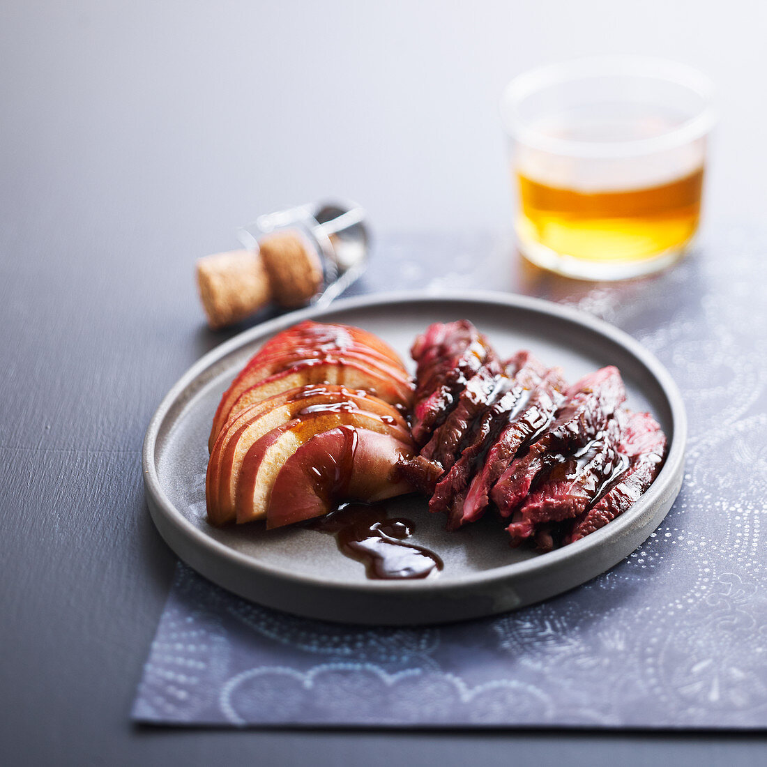 Magret de Canard (cold smoked duck breast) with honey and cider