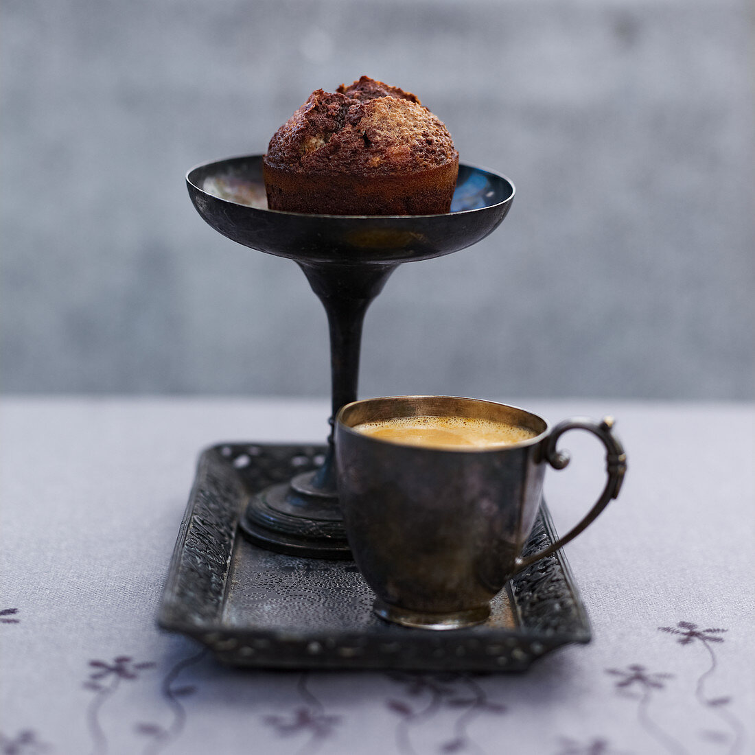 Mini-Marmorkuchen nach Moelleux-Art zum Cappuccino