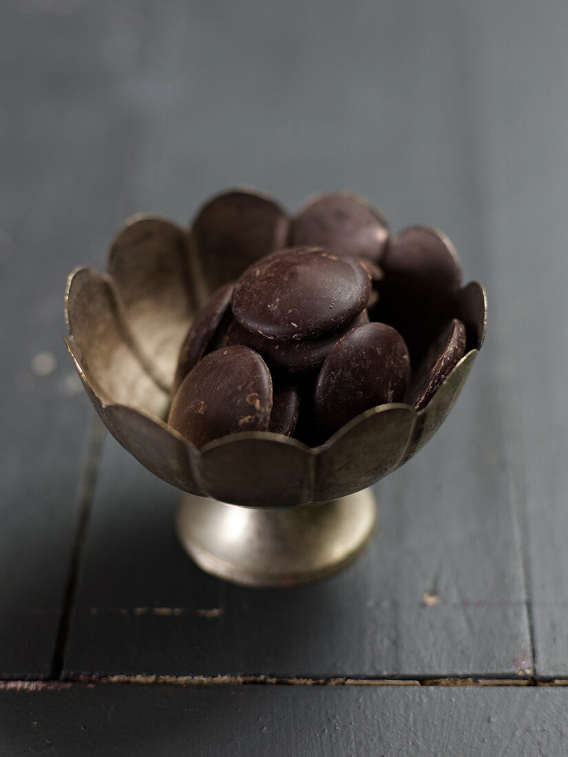 Bowl of chocolate drops