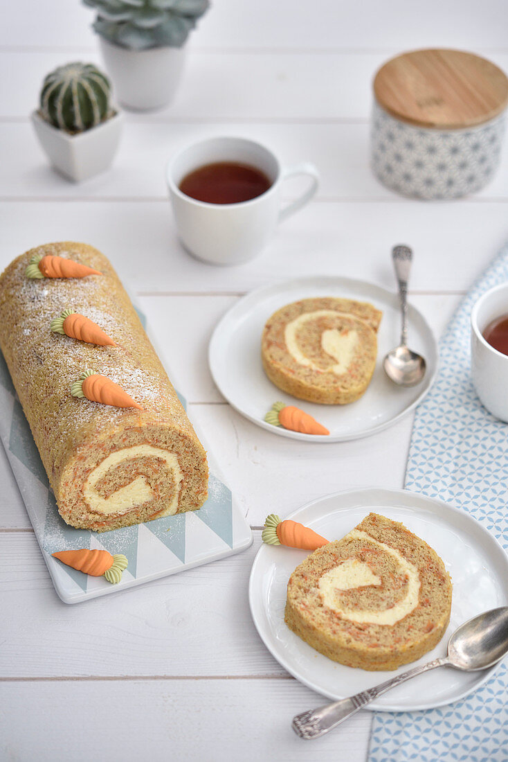 Carrot sponge roll