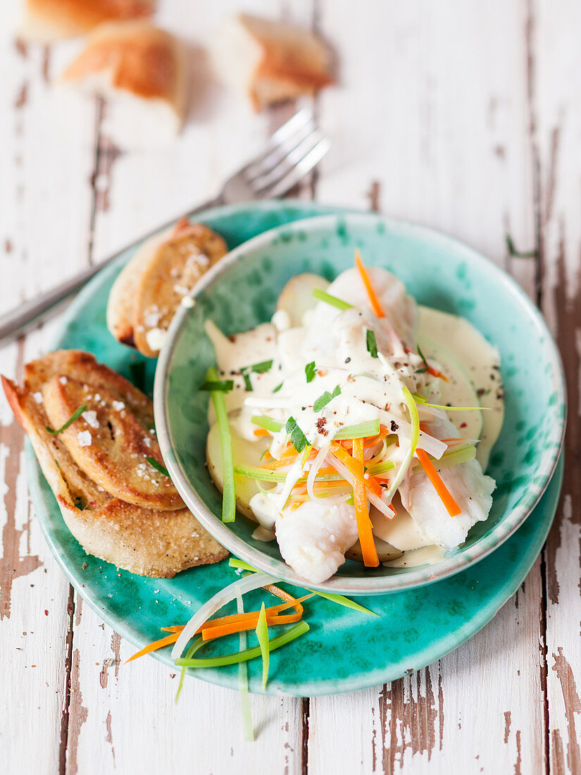 Monkfish bourride (Provençal fish stew)