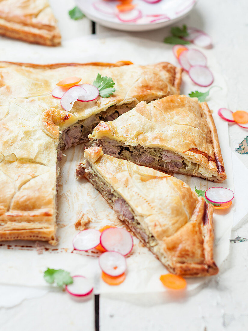 Pate Pantin (rectangular meat pie, France)