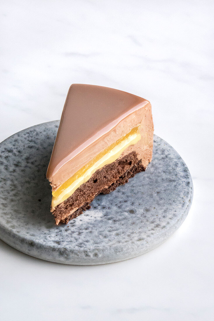 Milk chocolate and passionfruit Entremets
