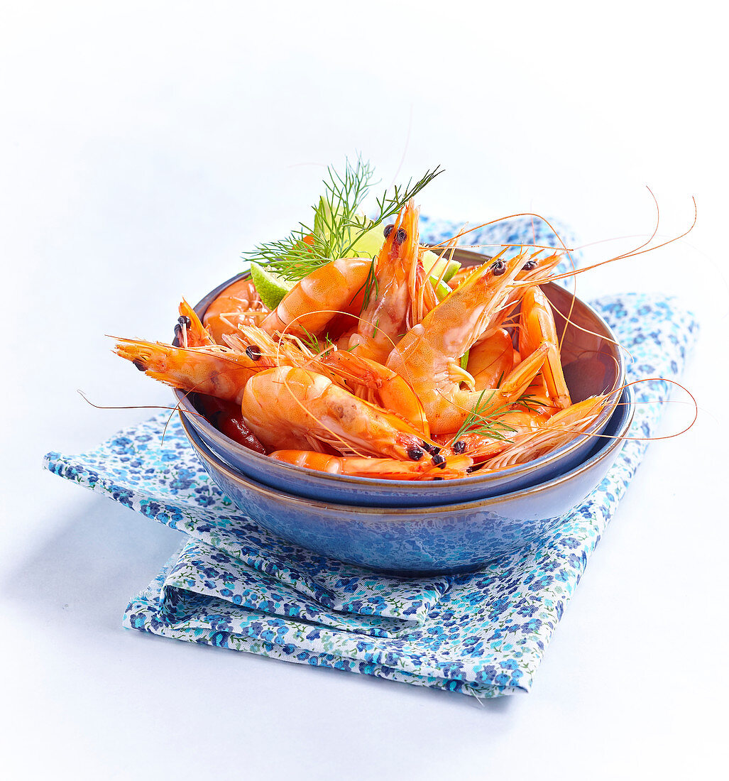 Prawns in a dish