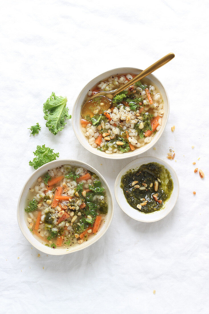 Vegetable soup with quinoa