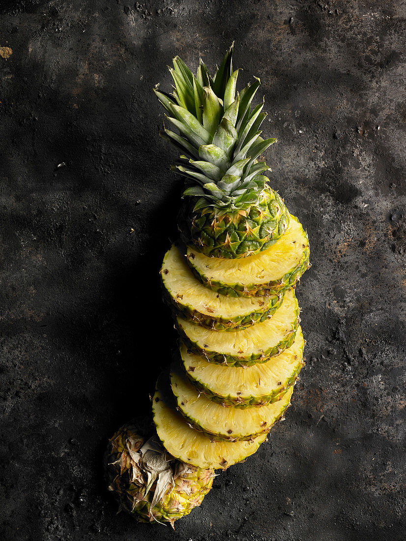 Fresh pineapple slices