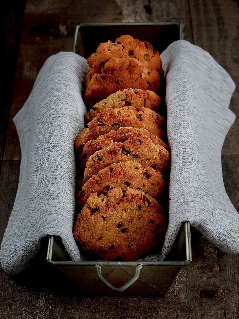 Coconut and chocolate biscuits