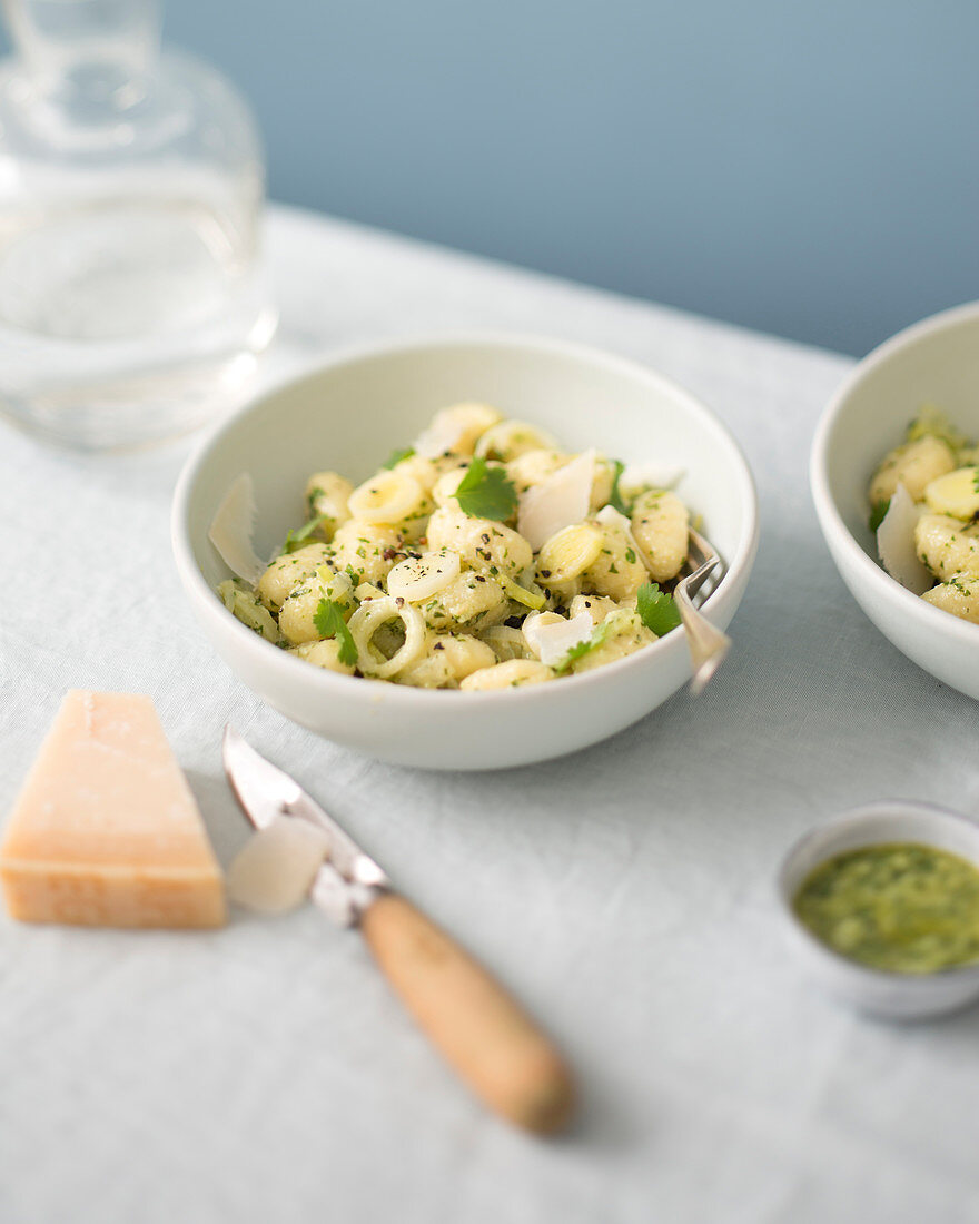 Gnocchi mit Lauch und Kräutern