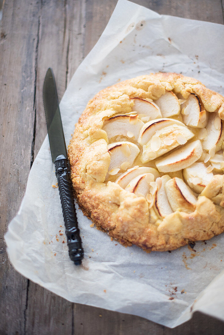 Apple and almond galette