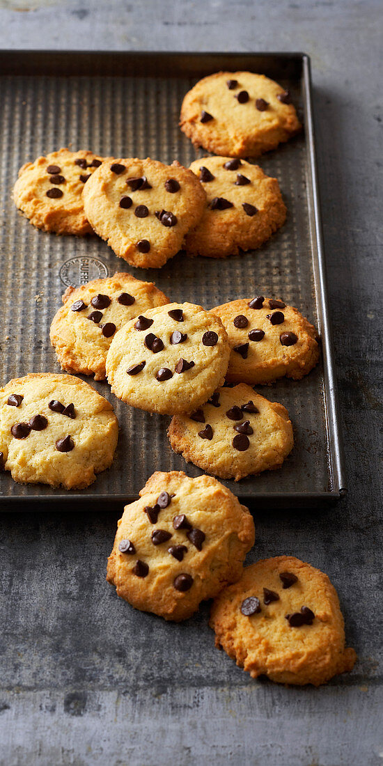 Biscuits with chocolate drops